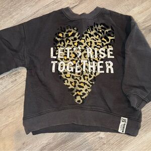 Kids Black Graphic Sweatshirt